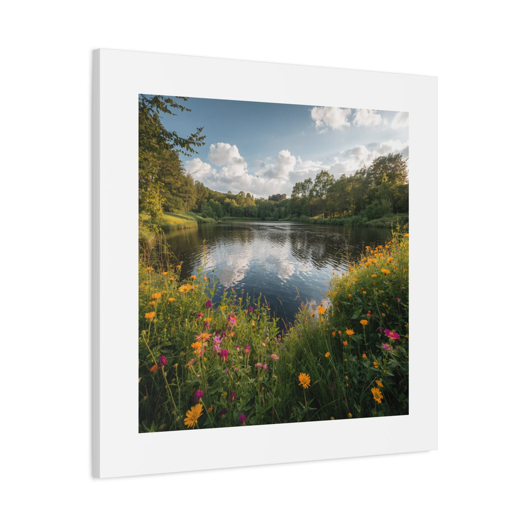 Wildflower Lake Canvas Print — Matte Stretched Wall Art