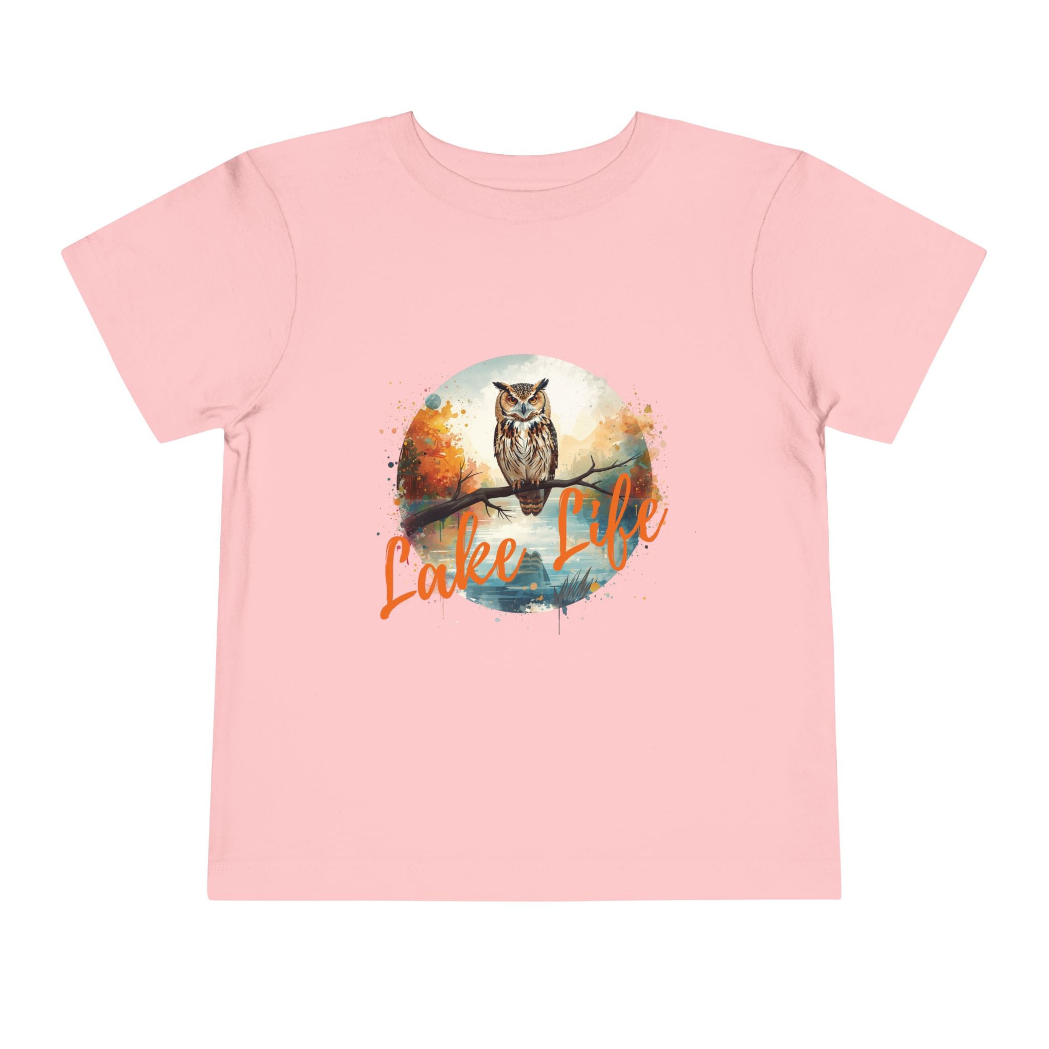 Lake Life Toddler Tee — Owl Woodland Graphic Shirt