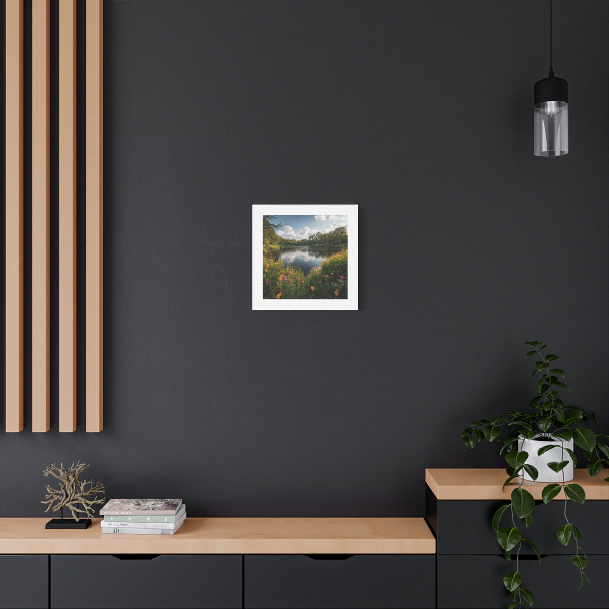 Wildflower Lake Canvas Print — Matte Stretched Wall Art