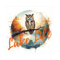 Lake Life Owl Vinyl Sticker — Waterproof Kiss-Cut Sticker for Laptops, Water Bottles & Gear