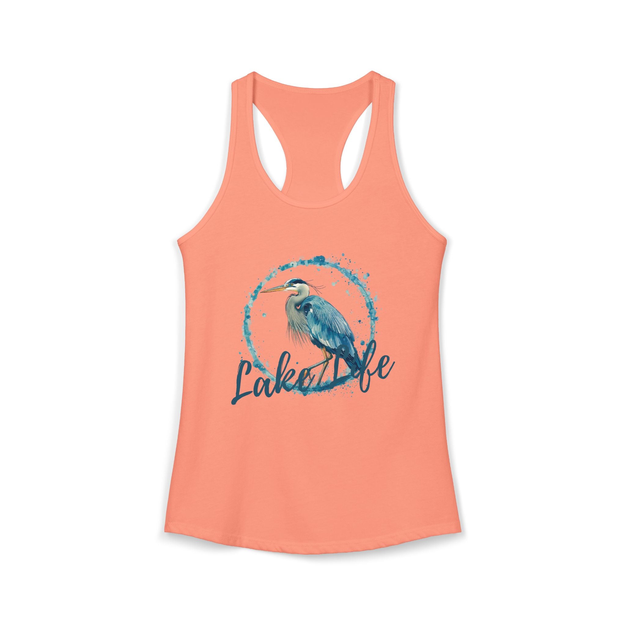 Women's Lake Life Blue Heron Ideal Racerback Tank