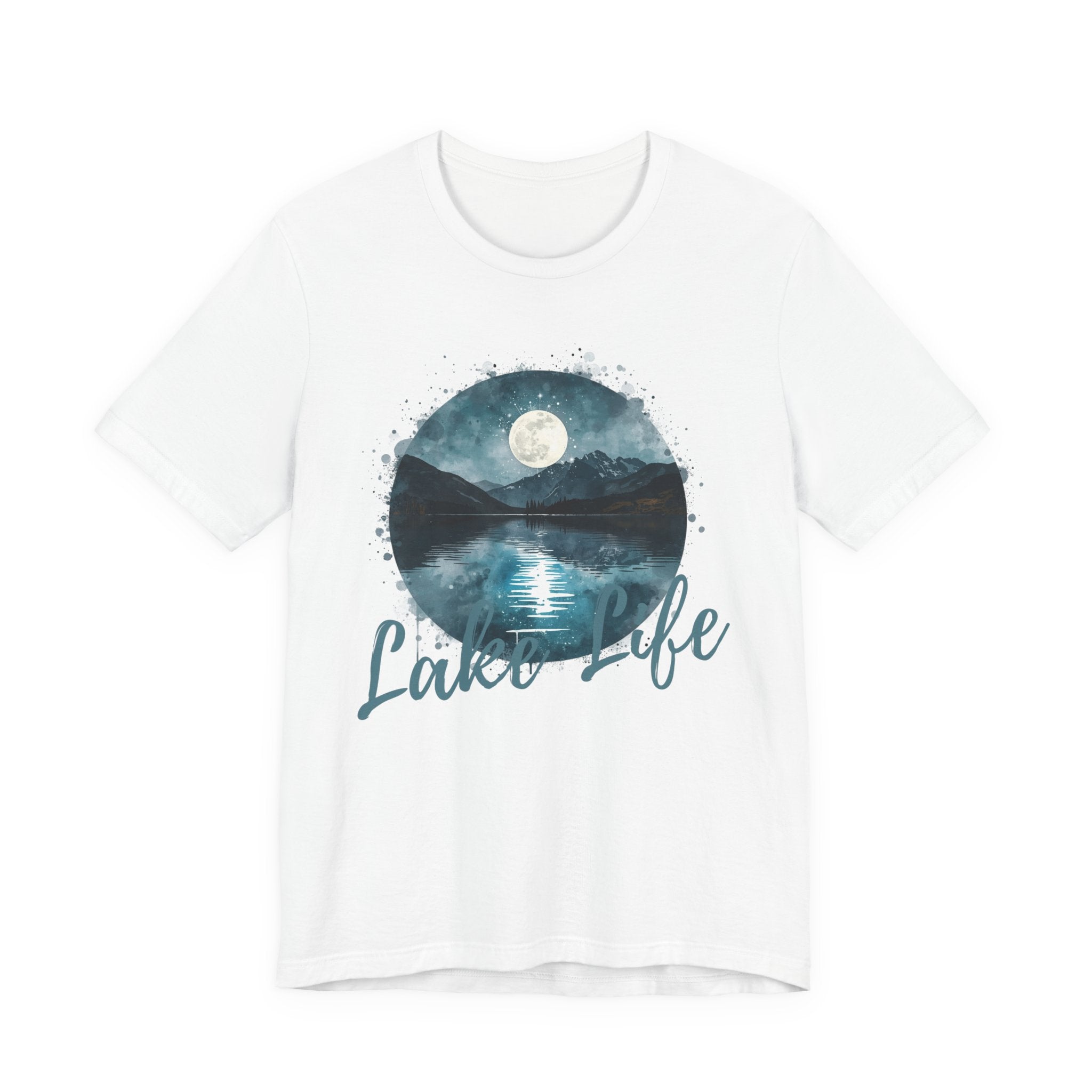 Lake Life T‑Shirt — Moonlit Mountain Lake Graphic Tee