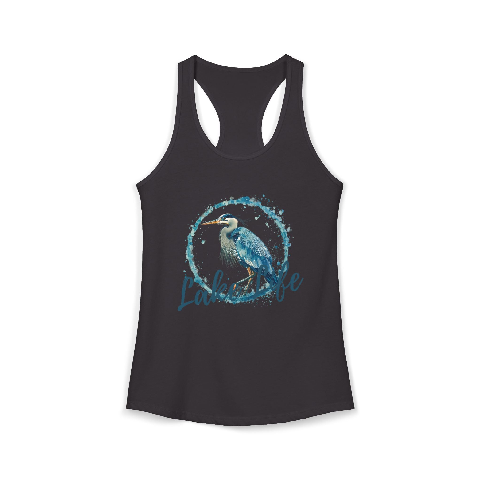 Women's Lake Life Blue Heron Ideal Racerback Tank